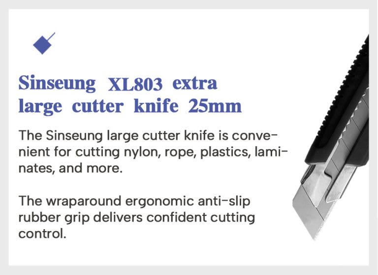 CUCHILLO CORTANTE CUTTER INDUSTRIAL DE ALTA RESISTENCIA 25MM , XL803 SINSEUNG KOREA6