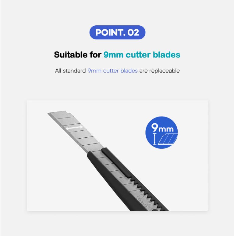 CUCHILLO CORTANTE CUTTER DE PRECISION  HOJA DE 9MM, S501, SINSEUNG KOREA5