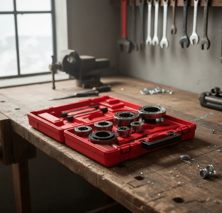 JUEGO DE TERRAJAS DE 1/2'' A 2'' ROSCA NPT  CON MALETIN (WT1055)3