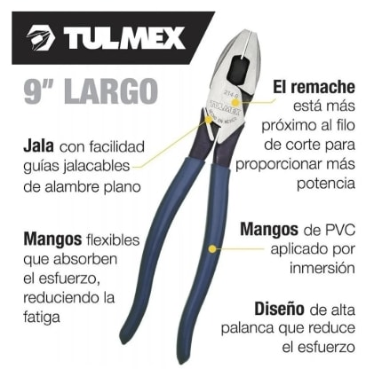 Alicate Universal D 9 Pulgada  Alta Palanca (D214-9)1