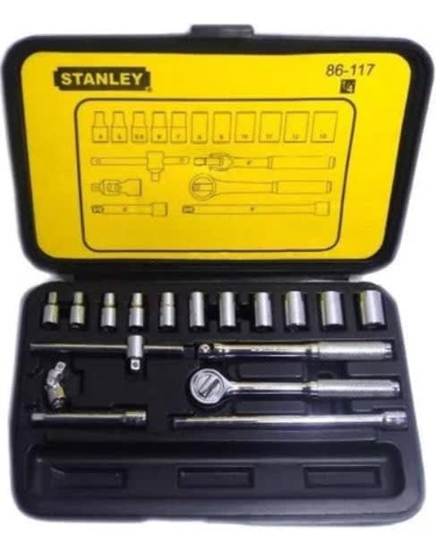 Jgo Dados 1/4'' Hexagonal 4-13mm 18 Pzs. (86-117)1