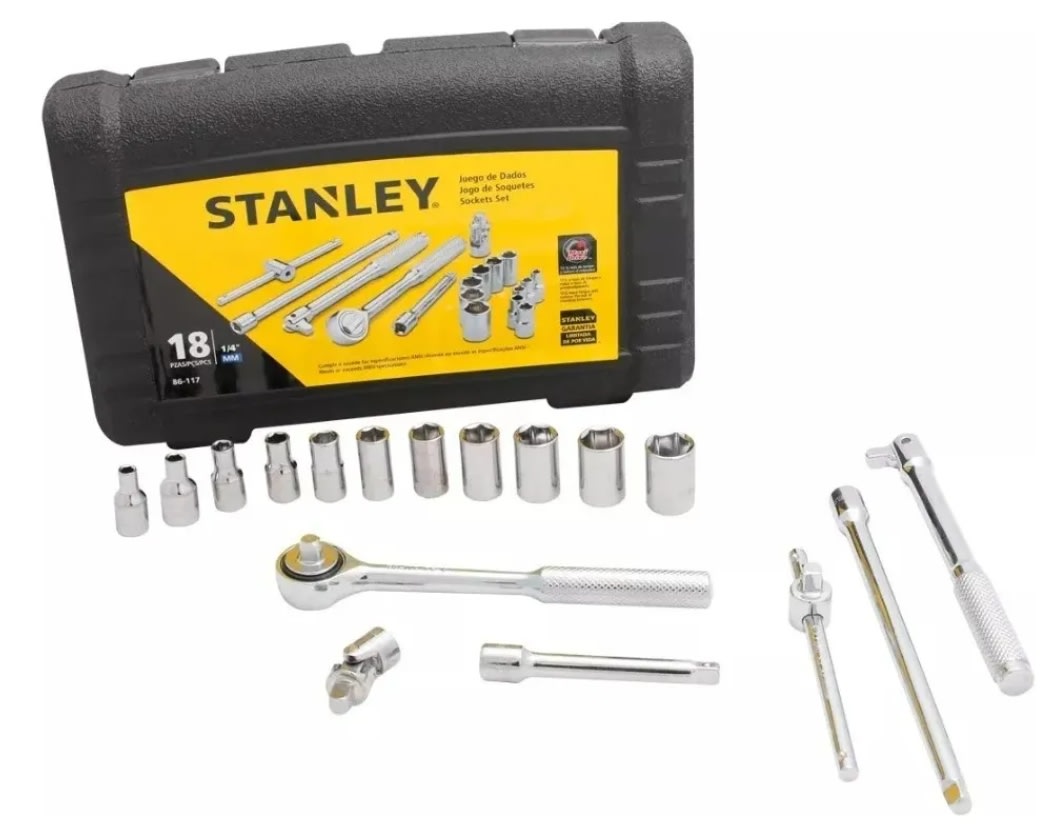 Jgo Dados 1/4'' Hexagonal 4-13mm 18 Pzs. (86-117)4