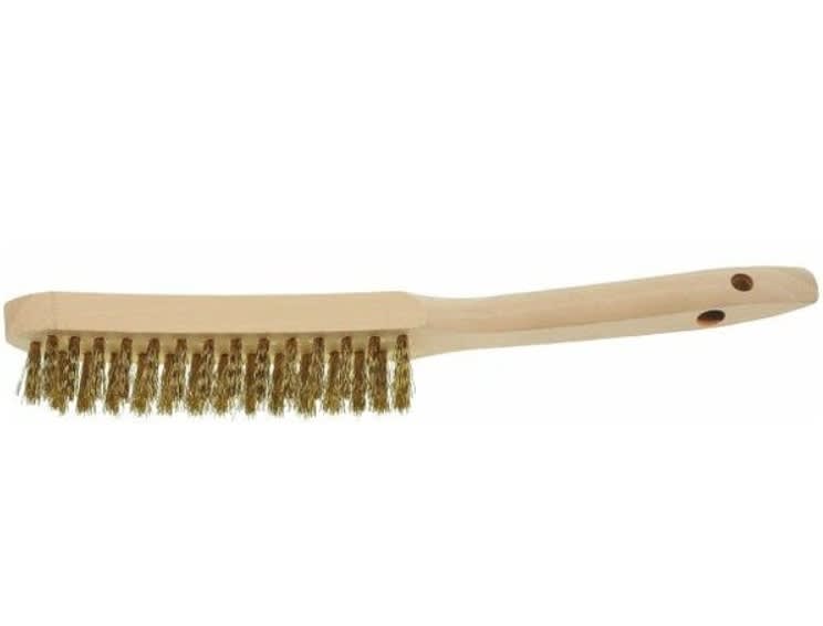 ESCOBILLA LATON ONDULADO BRONCE C/MANGO 3 HILERAS (107.331)2