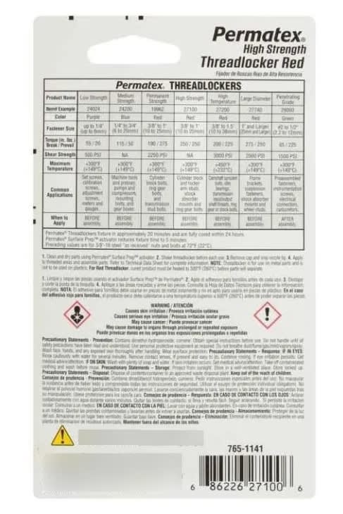 Trabador Alta Resistencia Rojo 6ml (27100)3