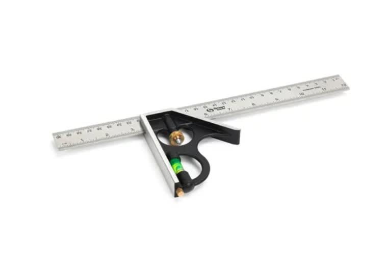 ESCUADRA CARPINTERA DE 12'' ALUMINIO HOJA DE ACERO INOXIDABLE (6103825)1