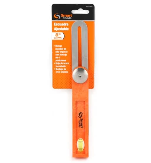 ESCUADRA ESCANTILLON DE 8'' TALON PVC CON NIVEL (6103820)1