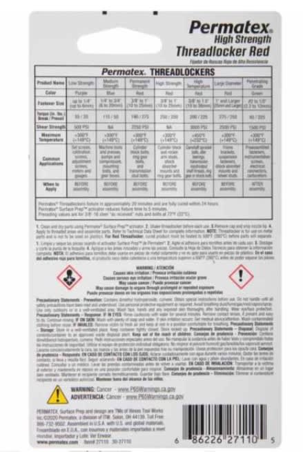 Trabador Resistencia Alta  Rojo 10ml (27110)3