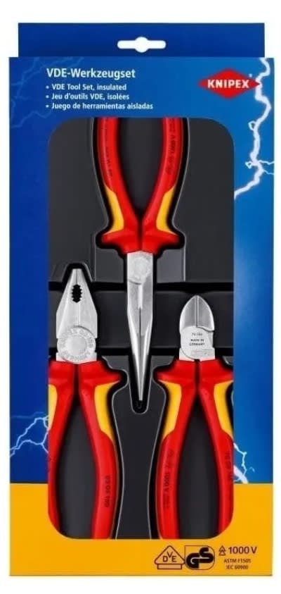 Juego De Alicates Aislados 1000v. 3 Pzs. (002012)1