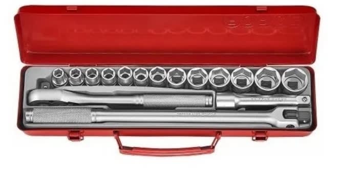 Juego De Dados []1/2'' 10-27mm 16 Piezas Hexagonales (4161)1