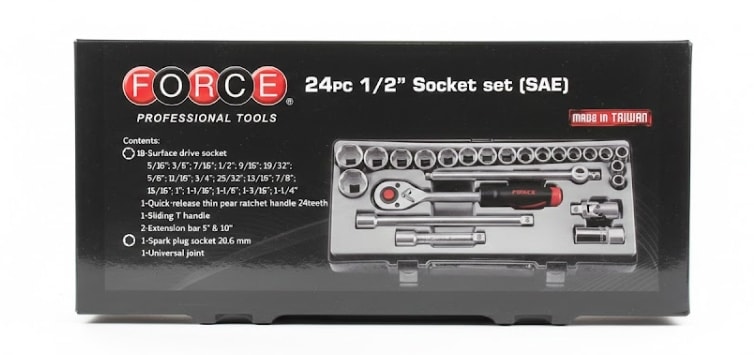 Juego de Dados Hexagonales C/redondo 1/2'' 5/16''-1.1/4'' (4246s)3