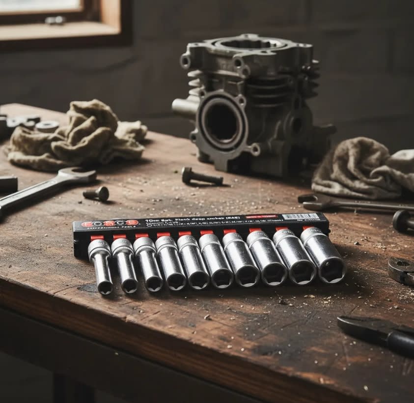 Juego de Dados largos Hexagonales []1/2'' 3/8''-15/16'' (4106ds)3