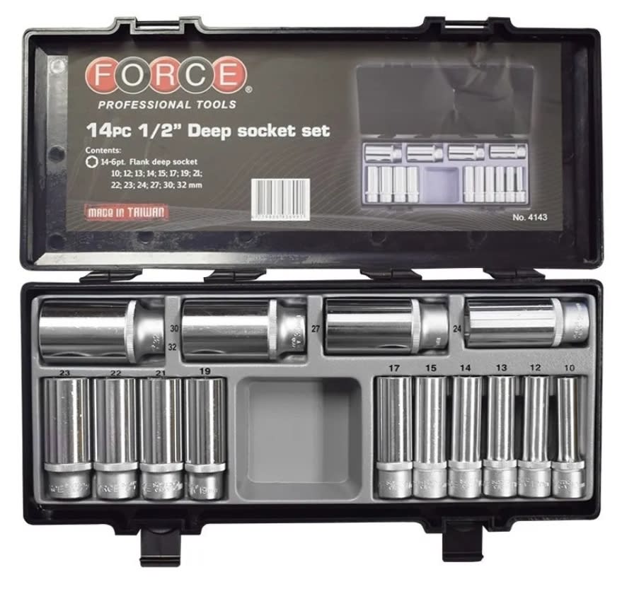 Juego De Dados []1/2'' 10-32 Mm Largo Hexagonales (4143)1