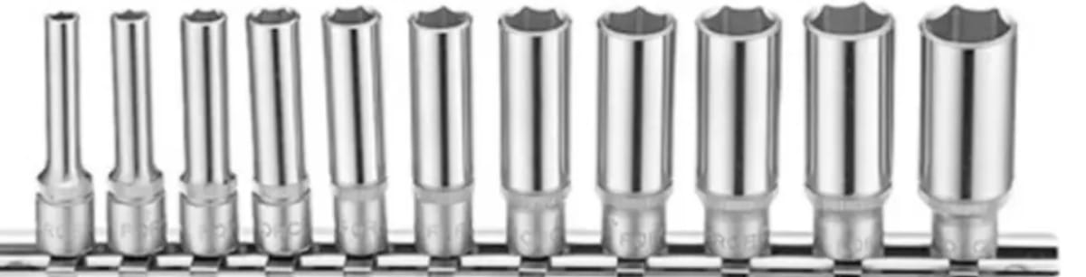 Juego de Dados []1/4'' 5/32''-9/16'' Largos Hexagonales (21110d-5)1