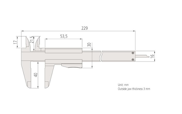 PIE DE METRO  6''  GRAD. 1/128''- 0.05 MM. (531-122)3