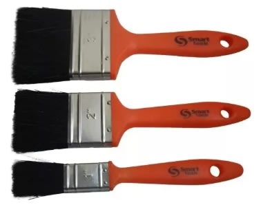 Kit Brocha Plana 1'' - 2'' - 3'' Mango Plastico1