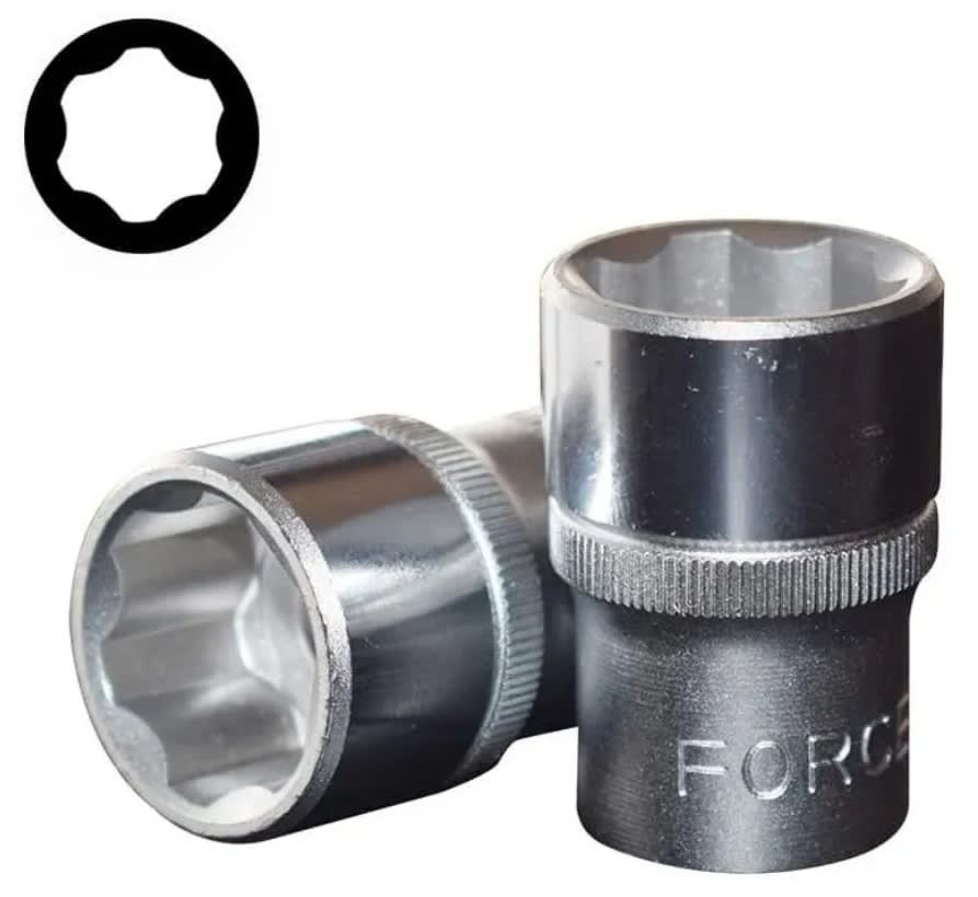 Juego de Dados Hexagonales C/redondo []1/4'' 4-14mm 19pz (2203)2