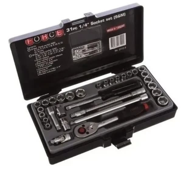 Juego de Dados Hex. []1/4'' Mm/puLG 31 Piezas (2312-5)2