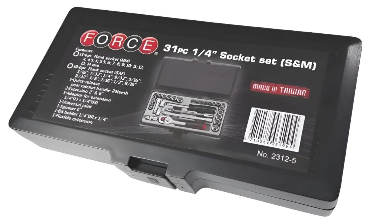 Juego de Dados Hex. []1/4'' Mm/puLG 31 Piezas (2312-5)5