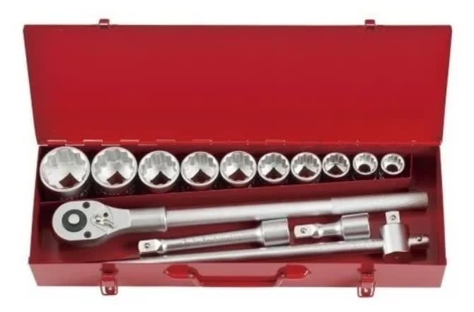 Juego De Dados []3/4'' Poligonal 22-50mm 14 Piezas (6141)1