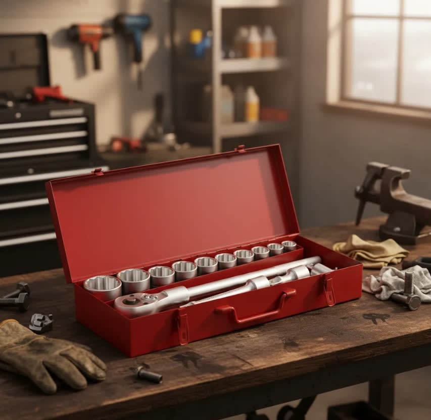 Juego De Dados []3/4'' Poligonal 22-50mm 14 Piezas (6141)3