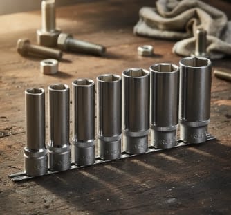 Juego De Dados []3/8'' De 8-19 Mm Largos Hexagonales (3082)3