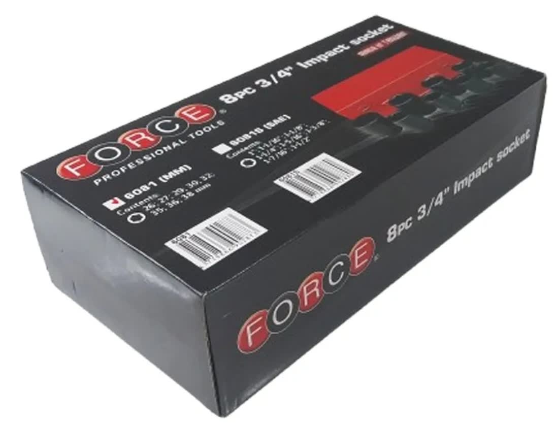 Juego Dados De Impacto [ ] 3/4`` De 26 - 38 Mm (6081), Force4