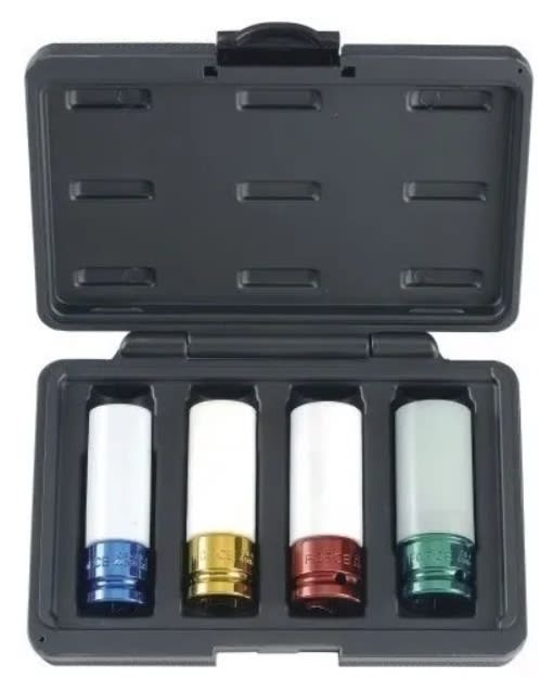 Juego Dados Impacto Largos []1/2''  P/llantas (4046)1