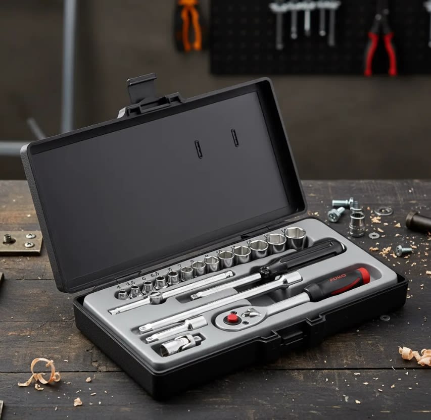 Juego De Dados 1/4'' 4 a 14Mm De 19 Pzas. (2203-5)5