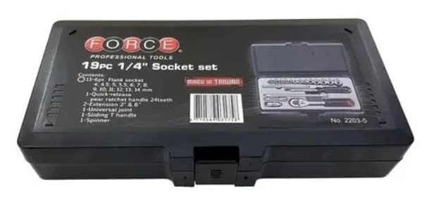 Juego De Dados 1/4'' 4 a 14Mm De 19 Pzas. (2203-5)2