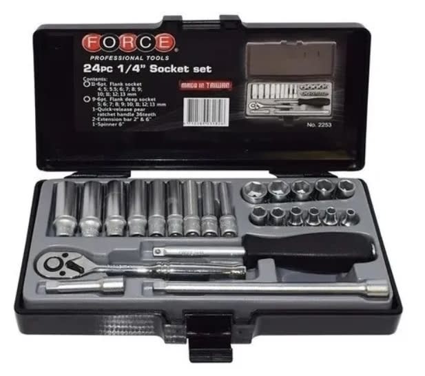 Juego Dados Largo []1/4'' 24 Piezas Hexagonal (2253)2