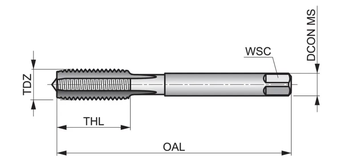 JUEGO DE  MACHOS  1/2'' X13 HP, UNC A/R , DIN 352 (E1081/2NO8)4