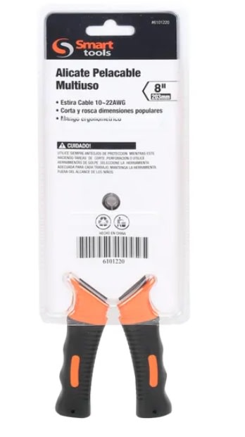 ALICATE PELACABLES DE 8'' MULTIPROPOSITO PUNTA CORTA (6101220)1