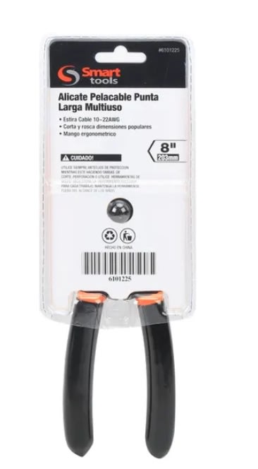 ALICATE PELACABLES DE 8'' MULTIPROPOSITO PUNTA LARGA (6101225)1