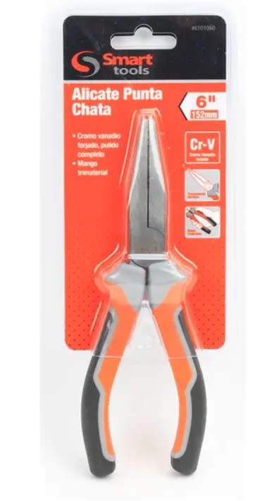 ALICATE PUNTA PLANA 6'' PULIDO CR/V M/ TRIMATERIAL (6101060)2