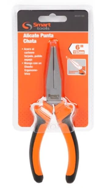 ALICATE PUNTA PLANA 6'' PULIDO.  ACERO CARBONO. M/ BIMATERIAL (6101160)2