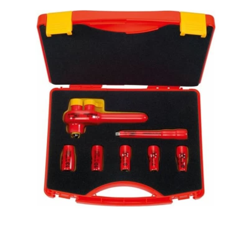 JUEGO DE DADOS  []1/4'' 1000V.  7 PZS. (251334)1