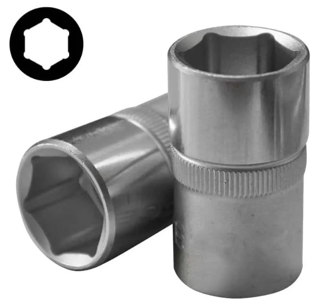 Juego De Dados Hexagonal []3/8'' 1/4''-7/8'' (3212)2