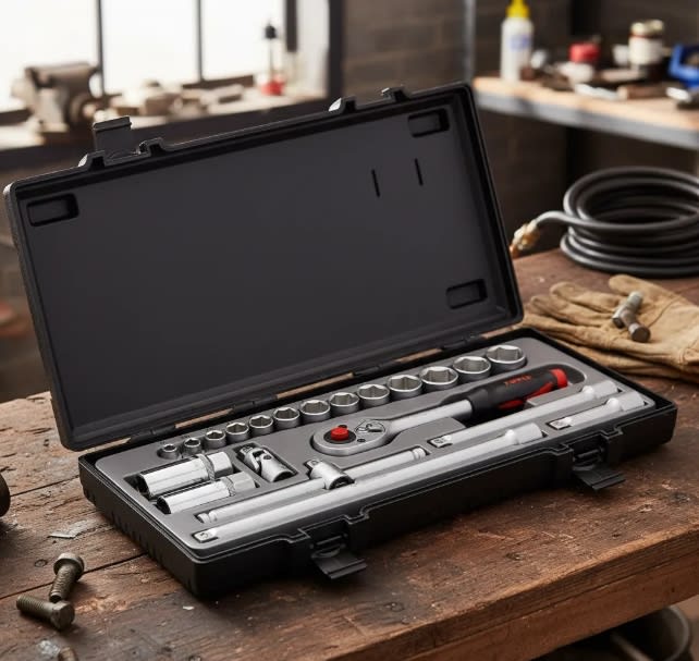 Juego De Dados Hexagonal []3/8'' 1/4''-7/8'' (3212)3