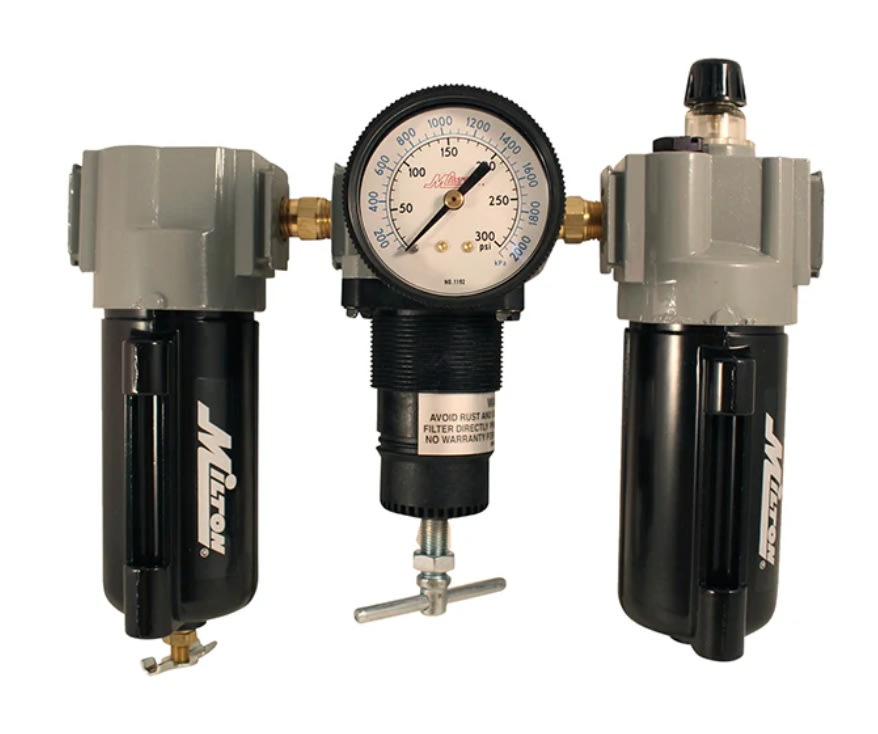 FILTRO, REGULADOR Y LUBRICADOR DE 1/2''. 2 - 125 PSI.  250 PCM (1102)2