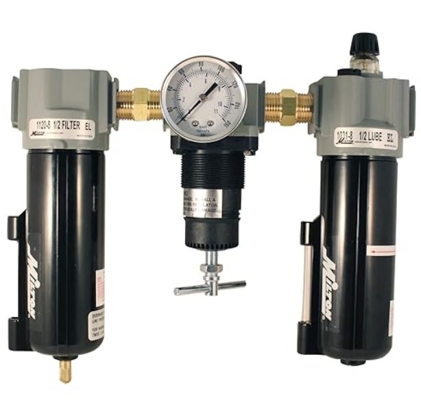 FILTRO, REGULADOR Y LUBRICADOR DE 1/2''. 2 - 125 PSI.  250 PCM (1102)1