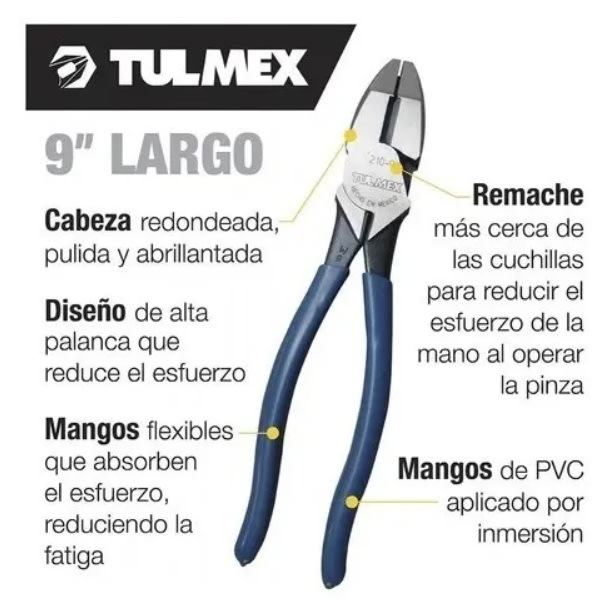 Alicate Electricista 9'' Alta Potencia  (d210-9)1