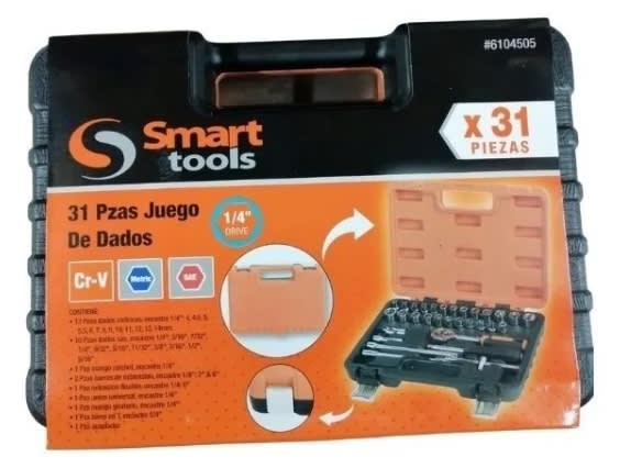 Juego De Dados 1/4'' De 3/16'' A 9/16'' 31 Piezas (6104505)2