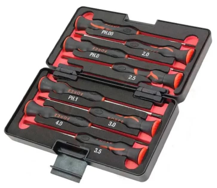 Juego Destornilladores De Precisión 5(-) 3(+) Caja plástica (2087-a)3