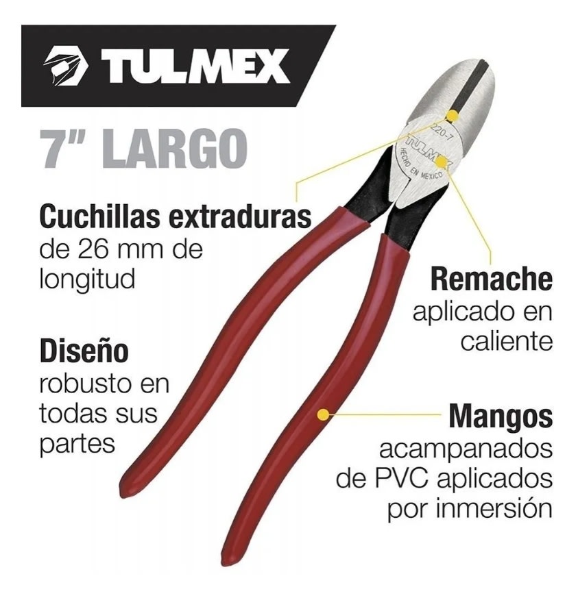 Alicate C/diagonal Para Trabajo Pesado 7'' (220-7)1