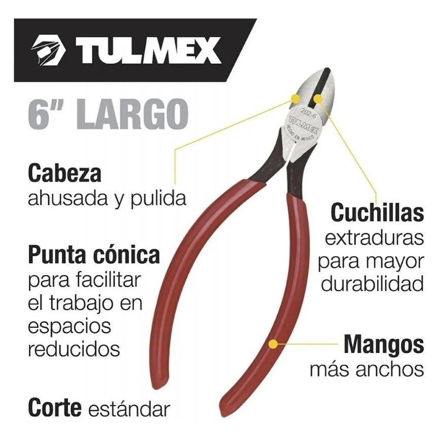 Alicate Corte Diagonal 6'' (202-6)1