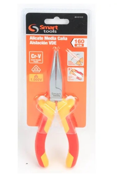 ALICATE DE PUNTA 6'' AISLADO 1000 V. (160 MM.) CR./V (6101310)2