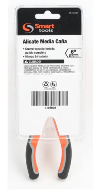 ALICATE DE PUNTA 6'' PULIDO CR/V MANGO TRIMATERIAL (6101040)1