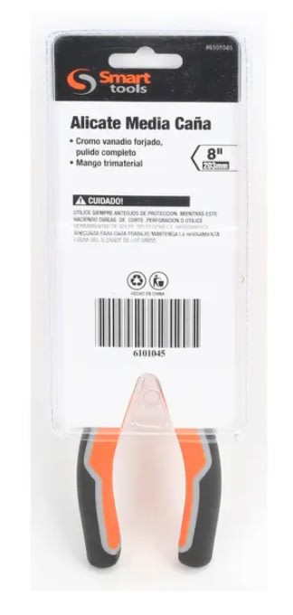 ALICATE DE PUNTA 8'' PULIDO CR/V MANGO TRIMATERIAL (6101045)1