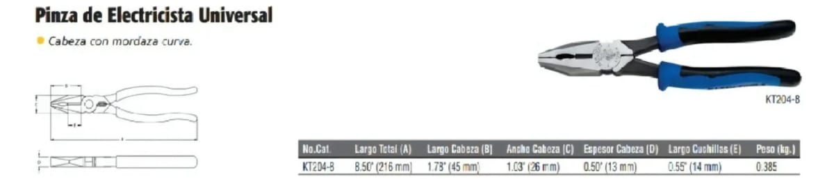 Alicate Electricista Universal 1000v (12098-ins)1