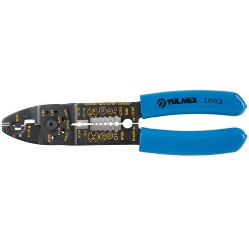 ALICATE MULTIUSO CON CORTADOR ALAMBRES AL FRENTE. LARGO  8.1/2'' (1002)2